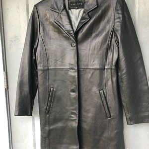 Black leather jacket